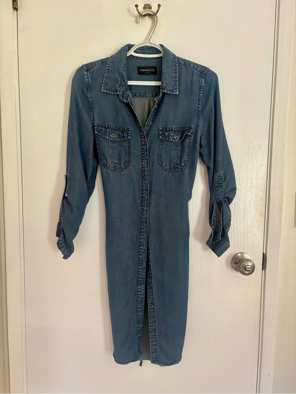 Parasuco Chambray Denim Shirt Dress | Size Small